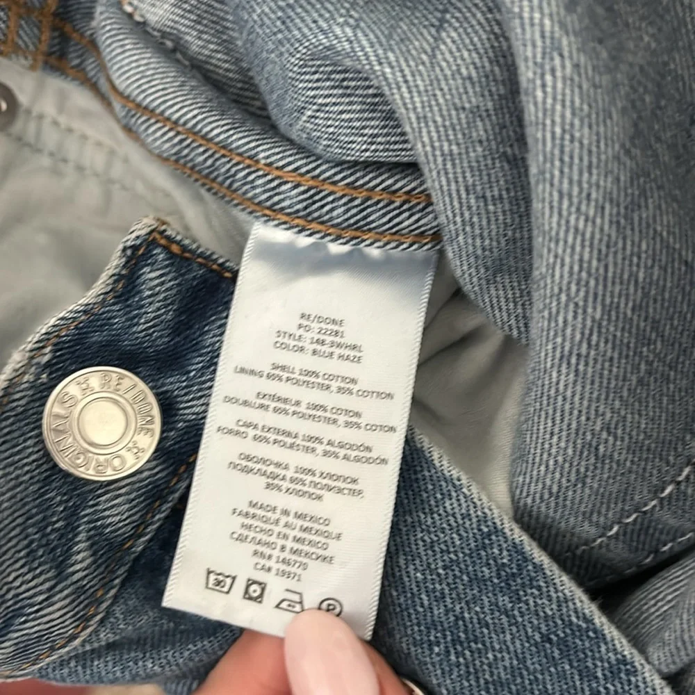 Re/Done High-Rise Light Blue Straight Jeans - Picture 5 of 5
